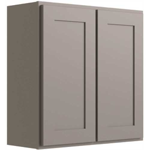 Luxor 2-Door Wall Cabinet, 30"w X 30"h X 12"d, Shaker Misty Grey