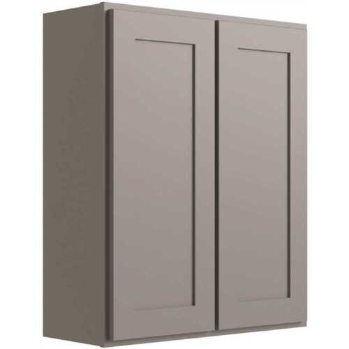 Luxor 2-Door Wall Cabinet, 33"w X 36"h X 12"d, Shaker Misty Grey