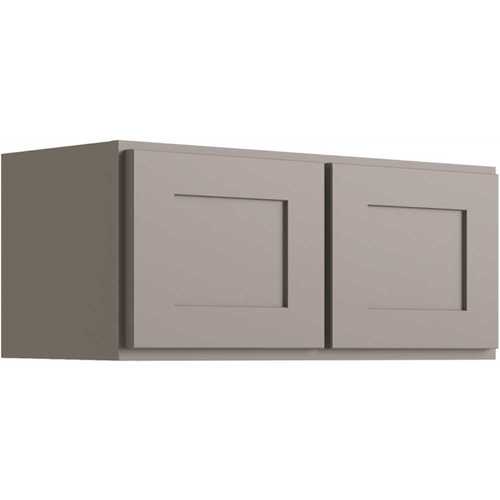 Luxor 2-Door Wall Cabinet, 36"w X 12"h X 12"d, Shaker Misty Grey