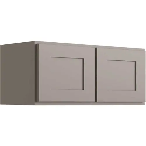 Luxor 2-Door Wall Cabinet, 36"w X 15"h X 12"d, Shaker Misty Grey