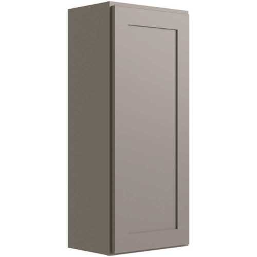 Luxor 1-Door Wall Cabinet, 15"w X 42"h X 12"d, Shaker Misty Grey