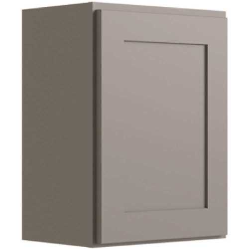 Luxor 1-Door Wall Cabinet, 15"w X 24"h X 12"d, Shaker Misty Grey