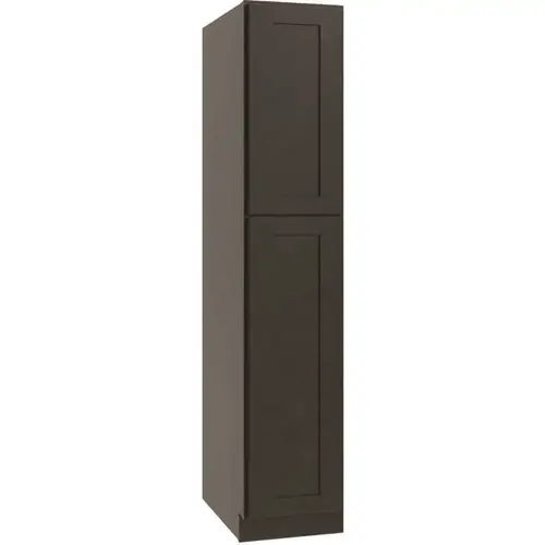 Utility Cabinet, 3 Pull Out, Left, 18"w X 96"h, Shaker Smoky Grey