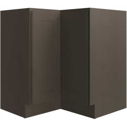 Luxor 36" Lazy Susan Corner Cabinet, Ada, Left Hinge, Smoky Grey