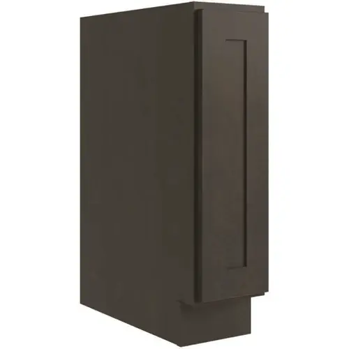 Luxor 1-Door Base Cabinet, Ada, Right Hinge, 9", Shaker Smoky Grey