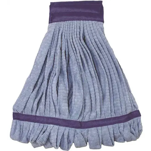 Adamax REN0MTM-BL Microfiber Tube Mop Head With Canvas Headband Medium In Blue