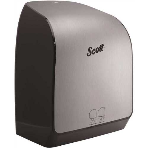 SCOTT 29739 Pro Automatic Hard Roll Paper Towel Dispenser System for Green Core Scott Pro Towels, Faux Stainless