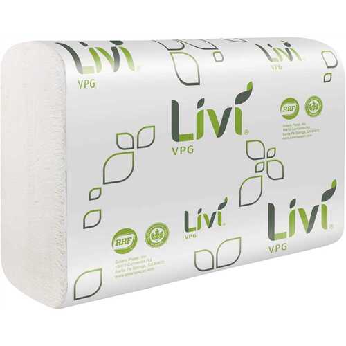 Solaris 43513 Livi 1-Ply White Multi-Fold Paper Towels