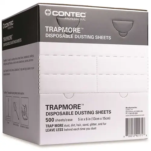 Trapmore Disposable Dusting Sheets 5" X 6" White - pack of 500