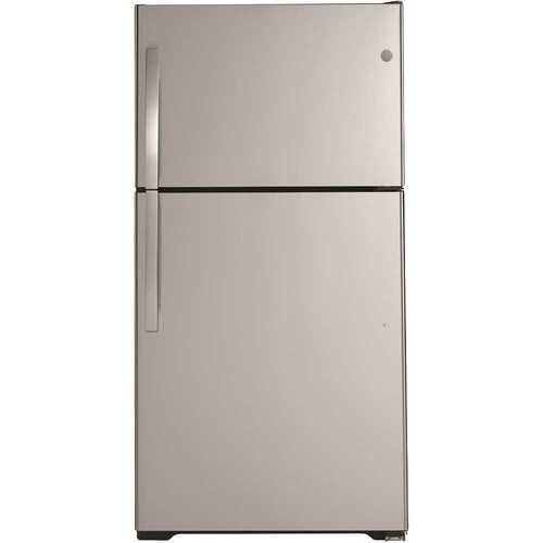 21.9 Cubic Feet Top-Freezer Refrigerator, Energy Star, Stainless Steel