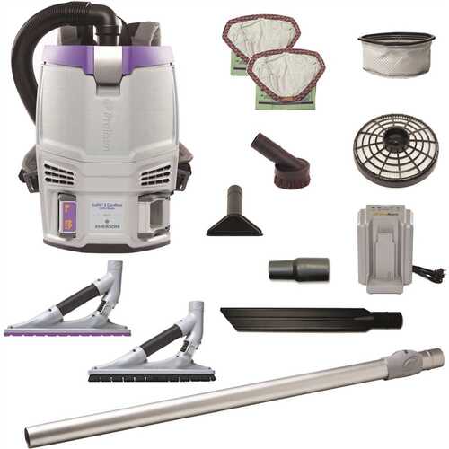 ProTeam 107780 Gofit 3 Cordless Com Backpack Vacuum W/problade Hard Surface/carpet Kit