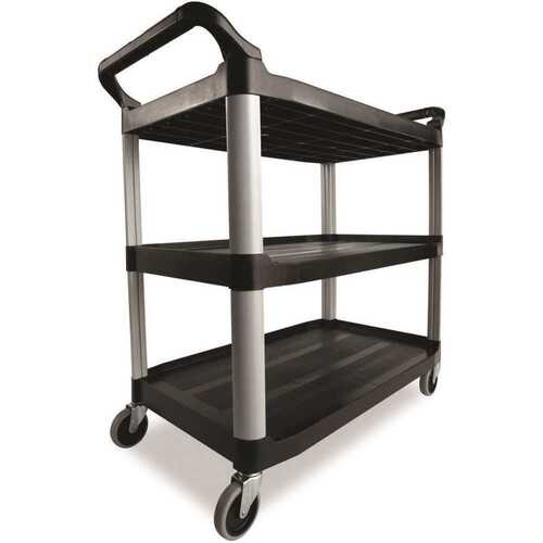 Rubbermaid Commercial FG409100BLA Xtra Utility Cart Open Sided 300 Lb ...