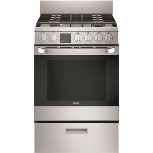 Haier QGAS740RMSS 24-In 2.9 Cu Ft Free-Standing RanWith Convection And Modular Backguard