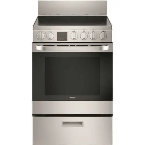 Haier QAS740RMSS 24in 2.9 Cu Ft Electric Free-Standing Range