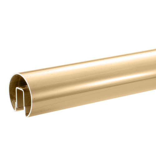 C260 Alloy Polished Brass 2-1/2" Premium Cap Rail for 3/4" Glass - 120"
