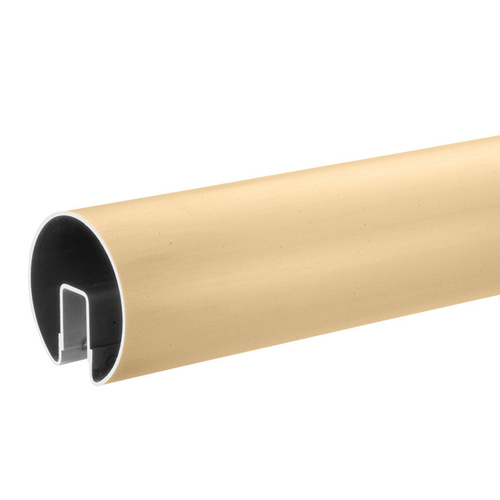 Satin Brass 3" Premium Cap Rail for 1/2" Glass - 120"