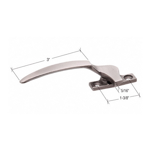 Left Hand Casement Window Locking Handle with 1-3/8" Screw Holes Brushed Bronze