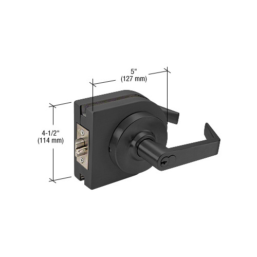 Matte Black 6-Pin Classroom Lever Lock Housing - Grade 1