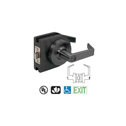 Matte Black Grade 1 Lever Lock Housing - Privacy