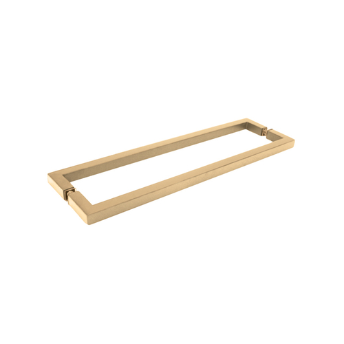 FHC TBSQ18X18SB 18" X 18" Square Mitered Back-to-Back Towel Bar - Satin Brass