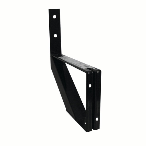 Stair Riser, 40 mm L, 40 mm W, Steel, Black, Baked Powder-Coated