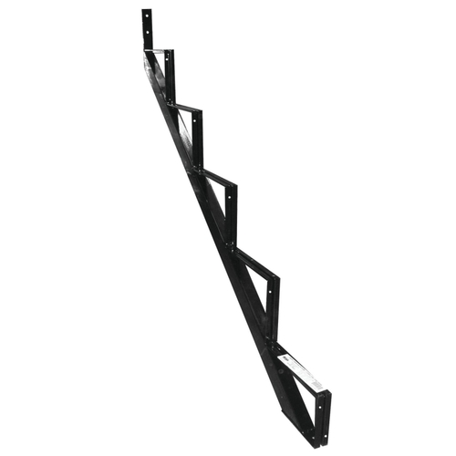 Stair Riser, 40 mm L, 60 mm W, Steel, Black, Baked Powder-Coated