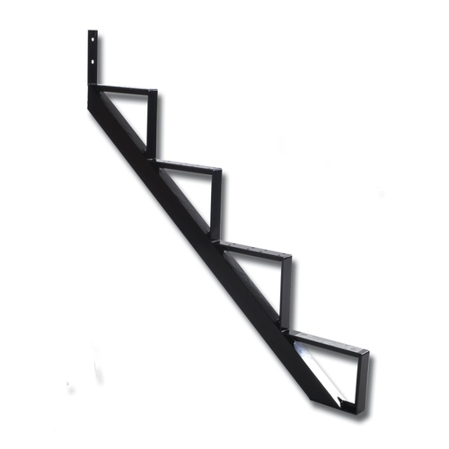 Stair Riser, 37-1/2 in L, 36-1/4 in W, Aluminum, Black, Baked Powder-Coated