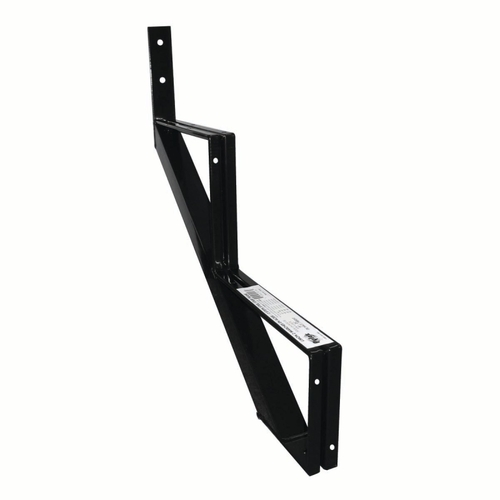 Stair Riser, 40 mm L, 40 mm W, Steel, Black, Baked Powder-Coated