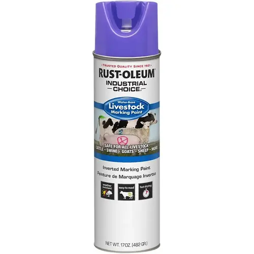 Industrial Choice 17 Oz. Fluorescent Purple Livestock Marking Paint