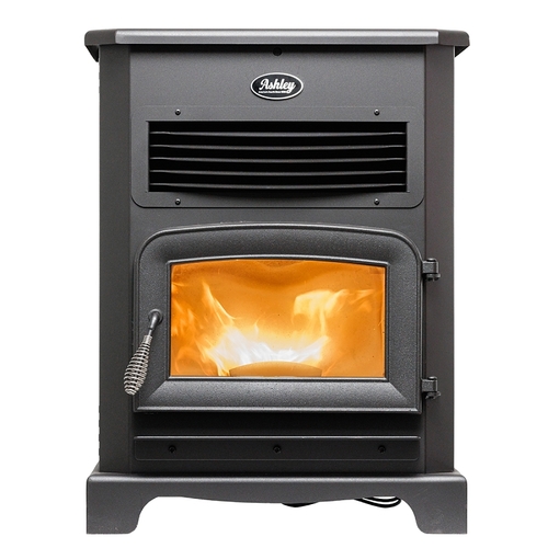 Ashley Hearth AP5622-W AP5622-P Pellet Stove with 170 lb Hopper, 25-1/2 in W, 25-1/2 in D, 40.4 in H, 50,000 Btu/hr Heating Black