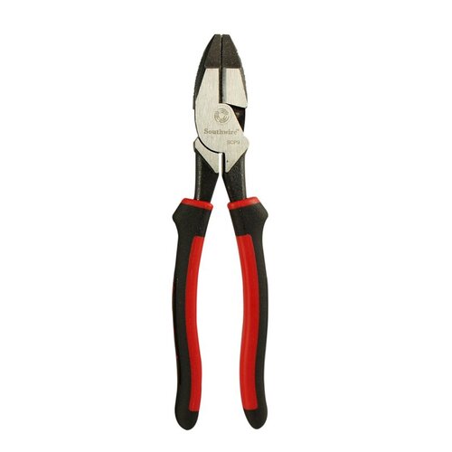 Southwire SCP9 High-Leverage Side Cutting Plier, 9 in OAL, Black/Red Handle, Comfort Grip Handle