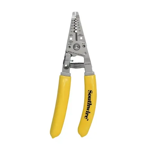 Wire Stripper, 10 to 18 AWG Solid, 12 to 20 AWG Stranded Stripping, 8 in OAL, Ergonomic Handle