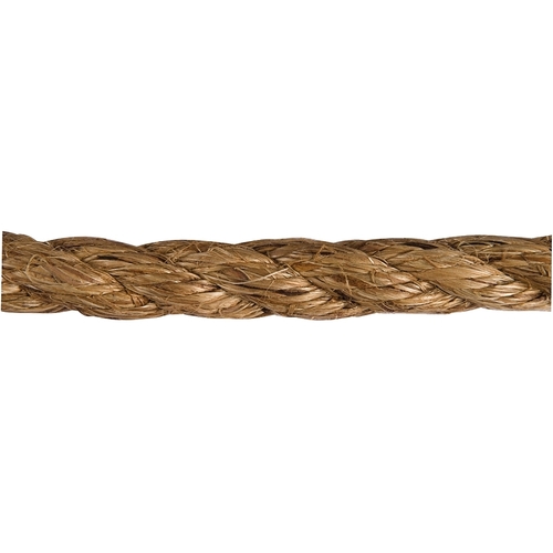 Rope, 1/2 in Dia, 200 ft L, Manila, Beige/Brown