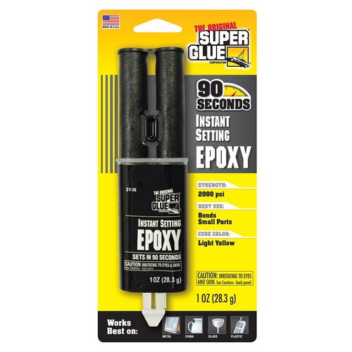 The Original Super Glue 11710362 SY-IN Epoxy Adhesive, Light Yellow, Liquid, 1 oz, Syringe