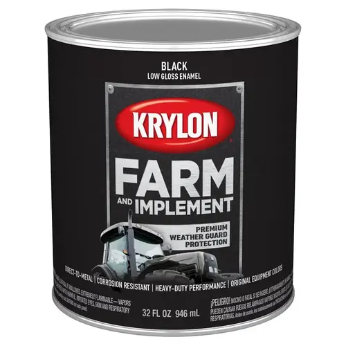 KRYLON K02022008-XCP2 PAINT LOW GLOSS BLACK 1QUART - pack of 2