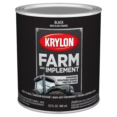 KRYLON K02020008 PAINT HIGH GLOSS BLACK 1QUART