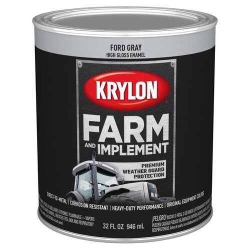 KRYLON K02028008-XCP2 PAINT HIGH GLOSS FORD GRAY 1QT - pack of 2