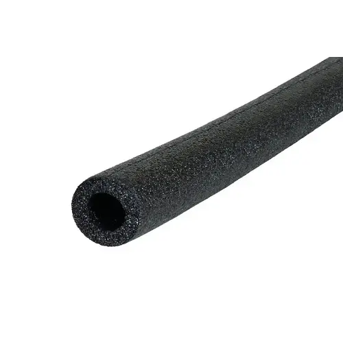 Prep-Slit Tube Pipe Insulation, 6 ft L, Polyethylene, Black, 1-1/8 in Pipe - pack of 33