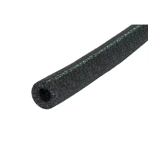 Self-Sealing Tube Pipe Insulation, 6 ft L, Polyethylene, Black, 7/8 in Pipe