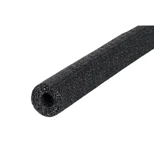 Tube Pipe Insulation, 3 ft L, Polyethylene, Black, 5/8 in Pipe