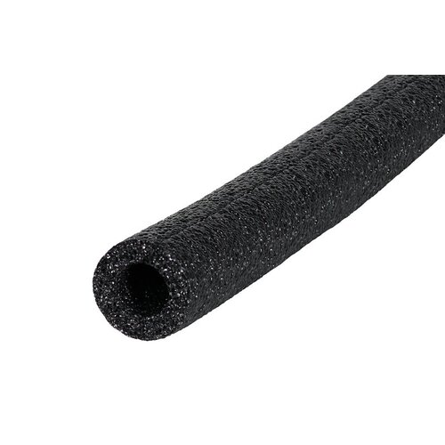 Tube Pipe Insulation, 3 ft L, Polyethylene, Black, 1-1/8 in Pipe - pack of 14