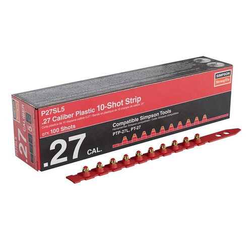 P27SL Strip Load, 0.27 Caliber, Power Level: 5, Red Code, 10-Load - pack of 100