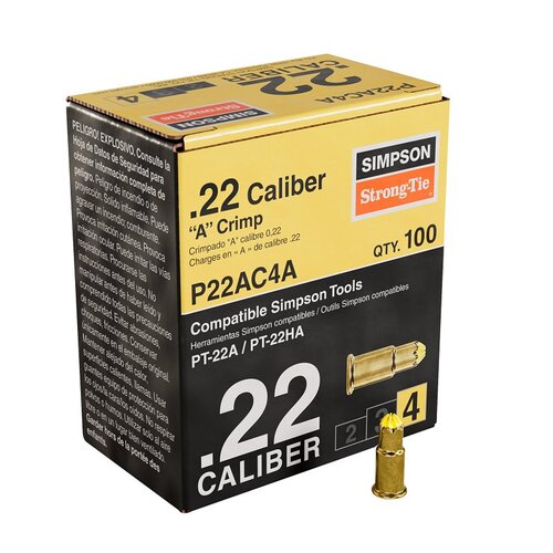 P22AC Crimp Load, 0.22 Caliber, Power Level: 4, Yellow Code - pack of 10000