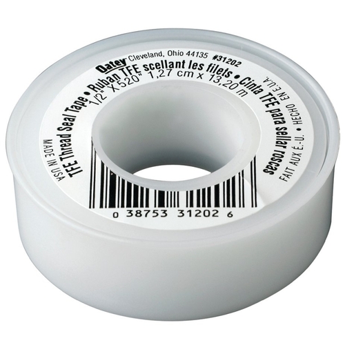 Thread Sealant Tape, 260 in L, 3/4 in W, PTFE, White