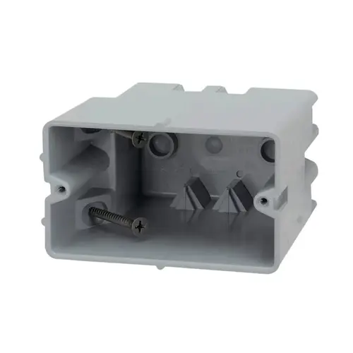 Smart Box 1-Gang Horizontal Adjustable Depth Device Box Gray