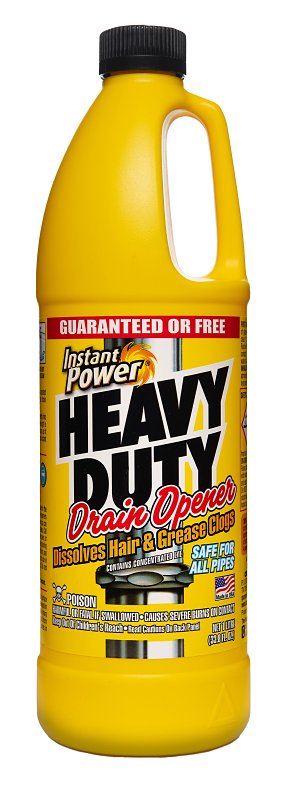 Instant Power 1870 Drain Opener, Liquid, Clear, Odorless, 1 L