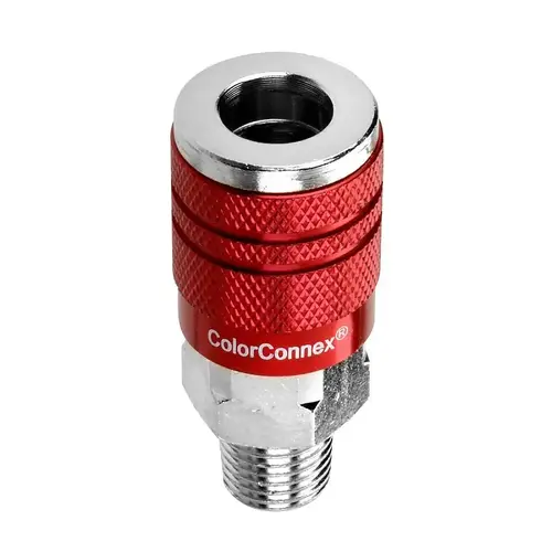 Legacy A73420D Air Coupler ColorConnex Aluminum/Steel 1/4" Male