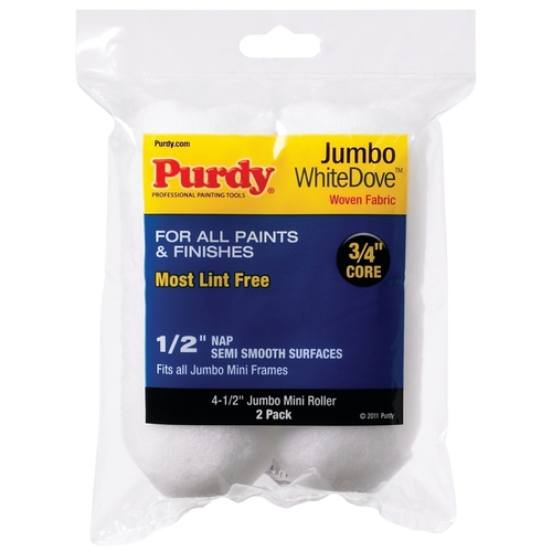 Purdy 14G624013 Paint Roller Cover White Dove Dralon 4.5" W X 1/2" Jumbo White