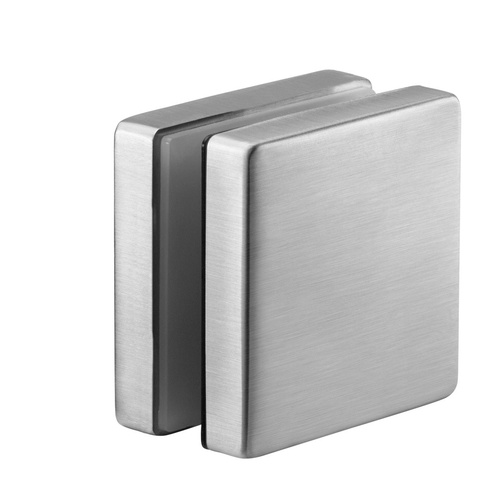 Square Glass Adapter 316 SS Satin Brushed