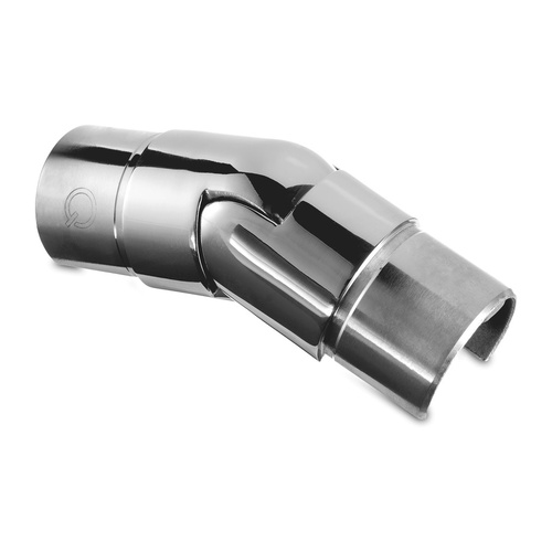 Adjustable Cap Rail Connector 316 SS Mirror Polished